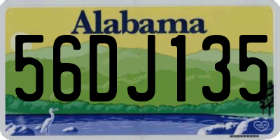 AL license plate 56DJ135