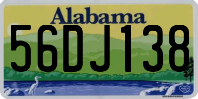AL license plate 56DJ138
