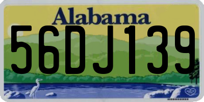 AL license plate 56DJ139