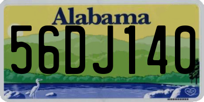 AL license plate 56DJ140