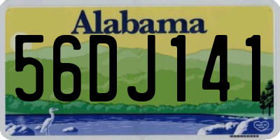 AL license plate 56DJ141