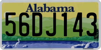 AL license plate 56DJ143