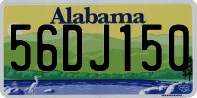 AL license plate 56DJ150