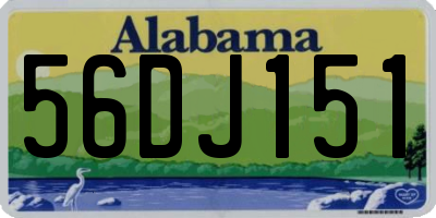 AL license plate 56DJ151