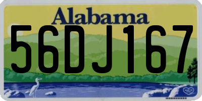 AL license plate 56DJ167