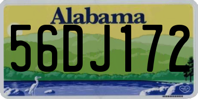 AL license plate 56DJ172