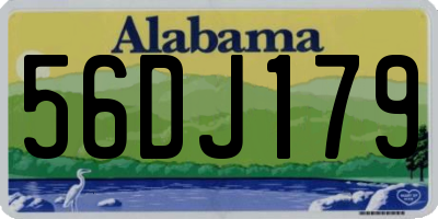 AL license plate 56DJ179