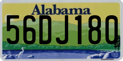 AL license plate 56DJ180