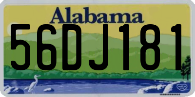 AL license plate 56DJ181