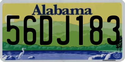 AL license plate 56DJ183