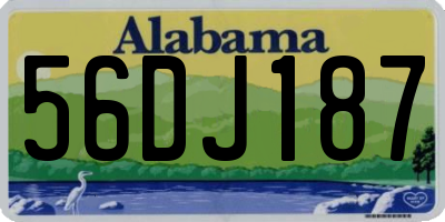AL license plate 56DJ187