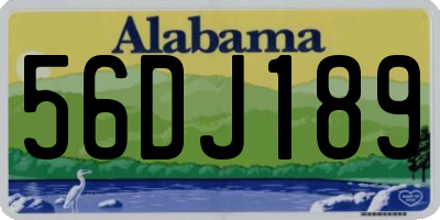 AL license plate 56DJ189