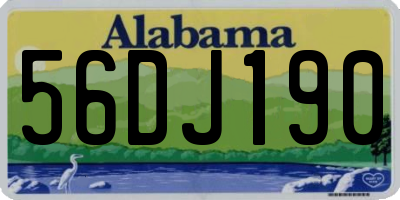 AL license plate 56DJ190