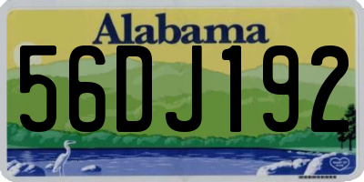 AL license plate 56DJ192