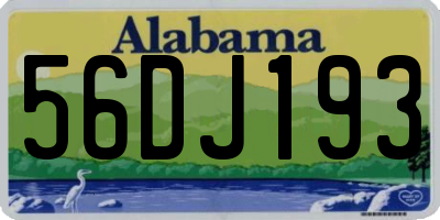 AL license plate 56DJ193