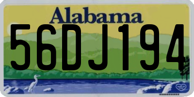 AL license plate 56DJ194