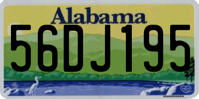 AL license plate 56DJ195