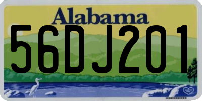 AL license plate 56DJ201