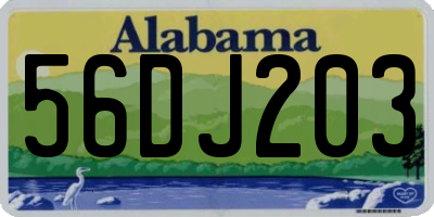 AL license plate 56DJ203