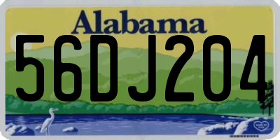 AL license plate 56DJ204