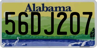 AL license plate 56DJ207