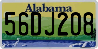 AL license plate 56DJ208