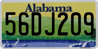 AL license plate 56DJ209
