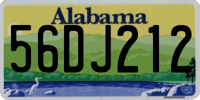 AL license plate 56DJ212