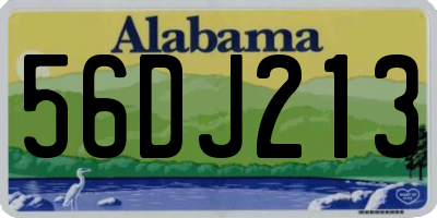 AL license plate 56DJ213