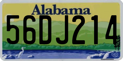 AL license plate 56DJ214