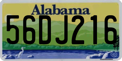 AL license plate 56DJ216