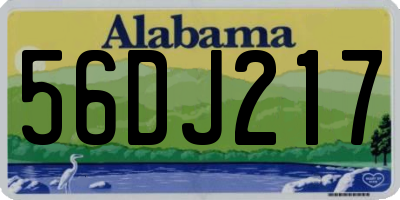 AL license plate 56DJ217