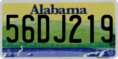 AL license plate 56DJ219