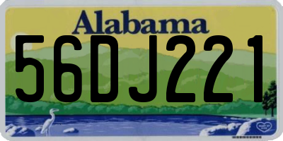 AL license plate 56DJ221