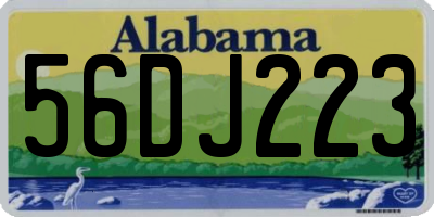AL license plate 56DJ223