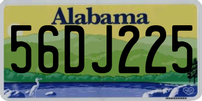 AL license plate 56DJ225