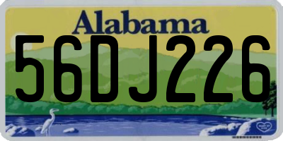 AL license plate 56DJ226