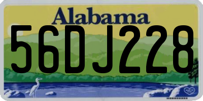 AL license plate 56DJ228