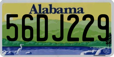 AL license plate 56DJ229