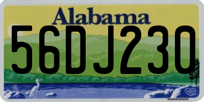 AL license plate 56DJ230