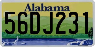 AL license plate 56DJ231