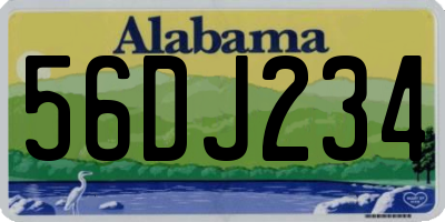 AL license plate 56DJ234