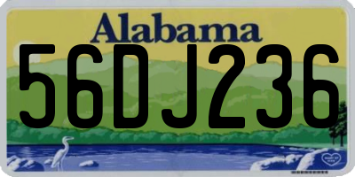 AL license plate 56DJ236