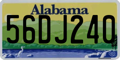 AL license plate 56DJ240