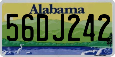 AL license plate 56DJ242