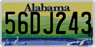 AL license plate 56DJ243