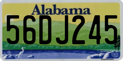 AL license plate 56DJ245