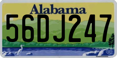 AL license plate 56DJ247
