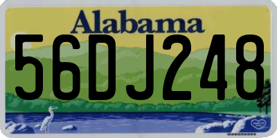 AL license plate 56DJ248