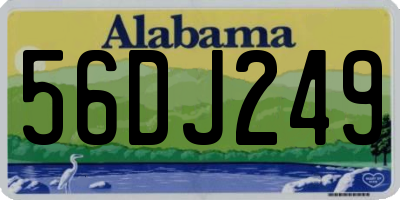 AL license plate 56DJ249